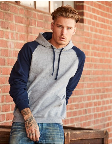 JER-0S96CR0-Nublend® Colour-Block Raglan Hooded Sweatshirt